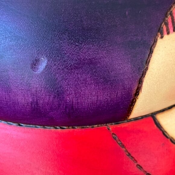 Vintage Japanese Creative Kokeshi Doll by Master Sansaku Sekiguchi Chubby Red - Picture 12 of 13